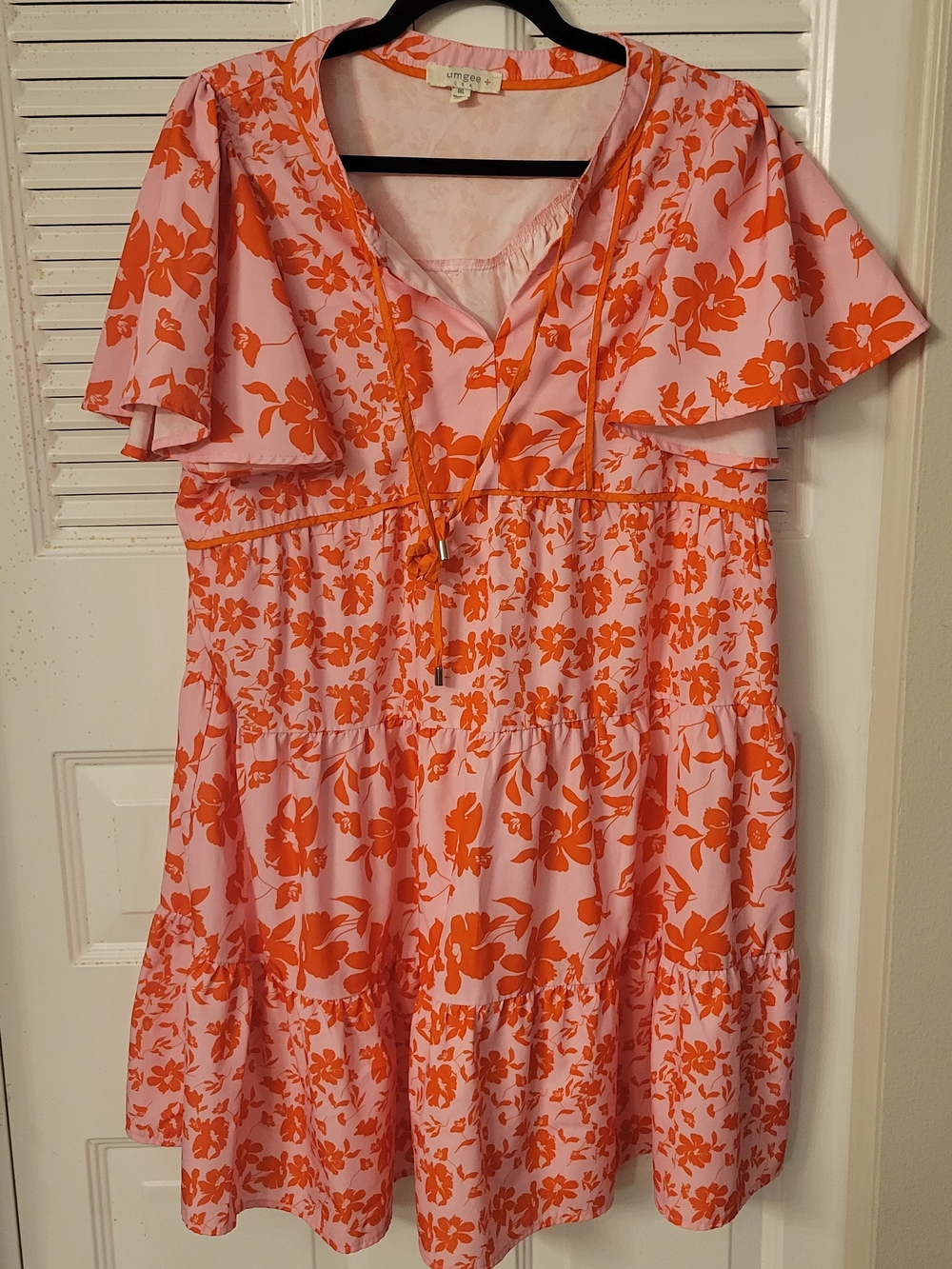 Umgee Pink and Red Floral Dress